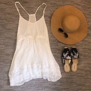 Adorable white sundress or coverup-size S
